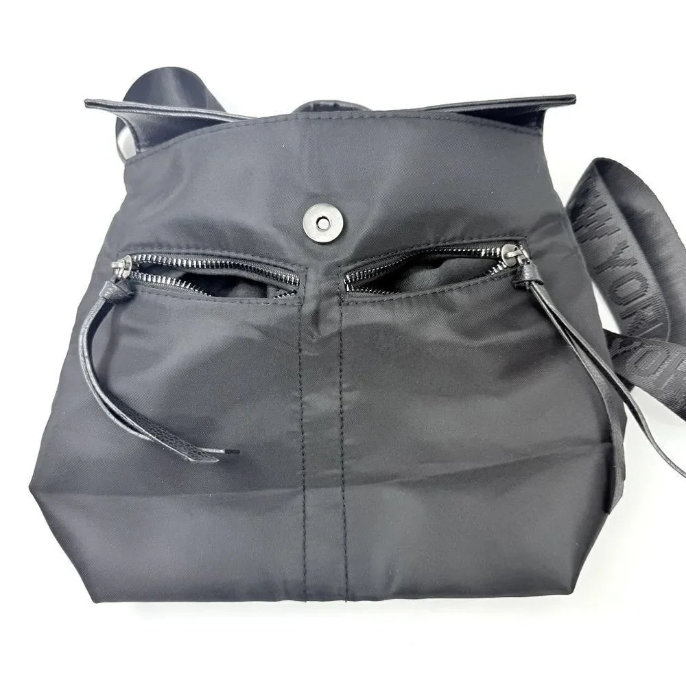 Botkier New York Black Trigger Logo Double Strap Mini Backpack